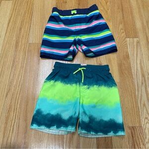 Cat & Jack neon green/blue/pink swim suit bottoms boy size 3T